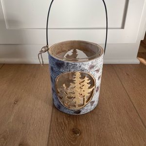 Rustic Christmas Tree Candle Holder